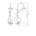 Душевая колонна со смесителем для ванны, верхним и ручным душем CEZARES FIRST-CVD-03/24-M