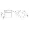 Поддон для душа акриловый Cezares TRAY-A-AH-120/80-15-W0