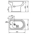 Биде напольное CEZARES KING PALACE CZR-618-T