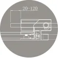 Душевой уголок CEZARES SLIDER-AH-1-80-100/110-GRIGIO-Cr