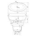 Ванна из литьевого мрамора ASTONE CEZARES TITAN-OVAL-170-85-57