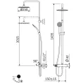 Душевая стойка CEZARES LEAF-CDA-25-L-NOP