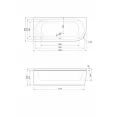 Акриловая ванна Cezares METAURO CORNER-180-80-40-L-W37
