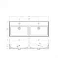 Керамическая раковина CEZARES CZR-MIL-120-2-LVB