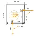 Душевой уголок CEZARES SLIDER-A-2-70/80-BR-NERO