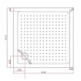 Поддон для душа акриловый Cezares TRAY-A-A-95-15-W