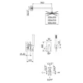 Встраиваемый душевой комплект CEZARES PORTA-DSIPQ-30-01