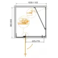 Душевой уголок CEZARES SLIDER-AH-1-80-70/80-GRIGIO-Cr