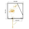 Душевой уголок CEZARES SLIDER-AH-1-80-70/80-GRIGIO-Cr