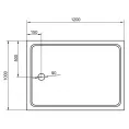 Поддон для душа акриловый Cezares TRAY-A-AH-120/100-15-W