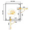 Душевой уголок CEZARES SLIDER-A-2-80/90-BR-NERO