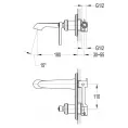 Cмеситель встраиваемый для раковины CEZARES LIBERTY-F-BLI-01-W0