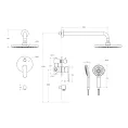 Душевой комплект встраиваемый CEZARES STYLUS-DSET-NOP