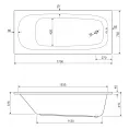Акриловая ванна Cezares ECO-170-75-41-W37