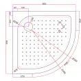Поддон для душа акриловый Cezares TRAY-A-R-80-550-15-W