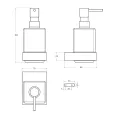 Диспенсер для мыла подвесной CEZARES SLIDER-SOIS-V-IN