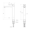 Смеситель для накладной раковины без донного клапана CEZARES STYLUS-LC-NOP-W0